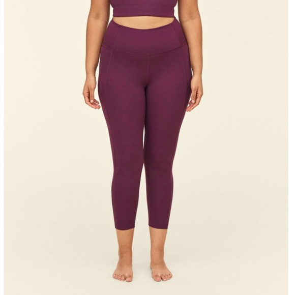 Girlfriend Collective Compressive High Rise Leggings in Plum - Picture 2 of 4
